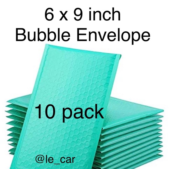 Other - 10 pack Bubble Envelope 6 x 9 inch- Teal